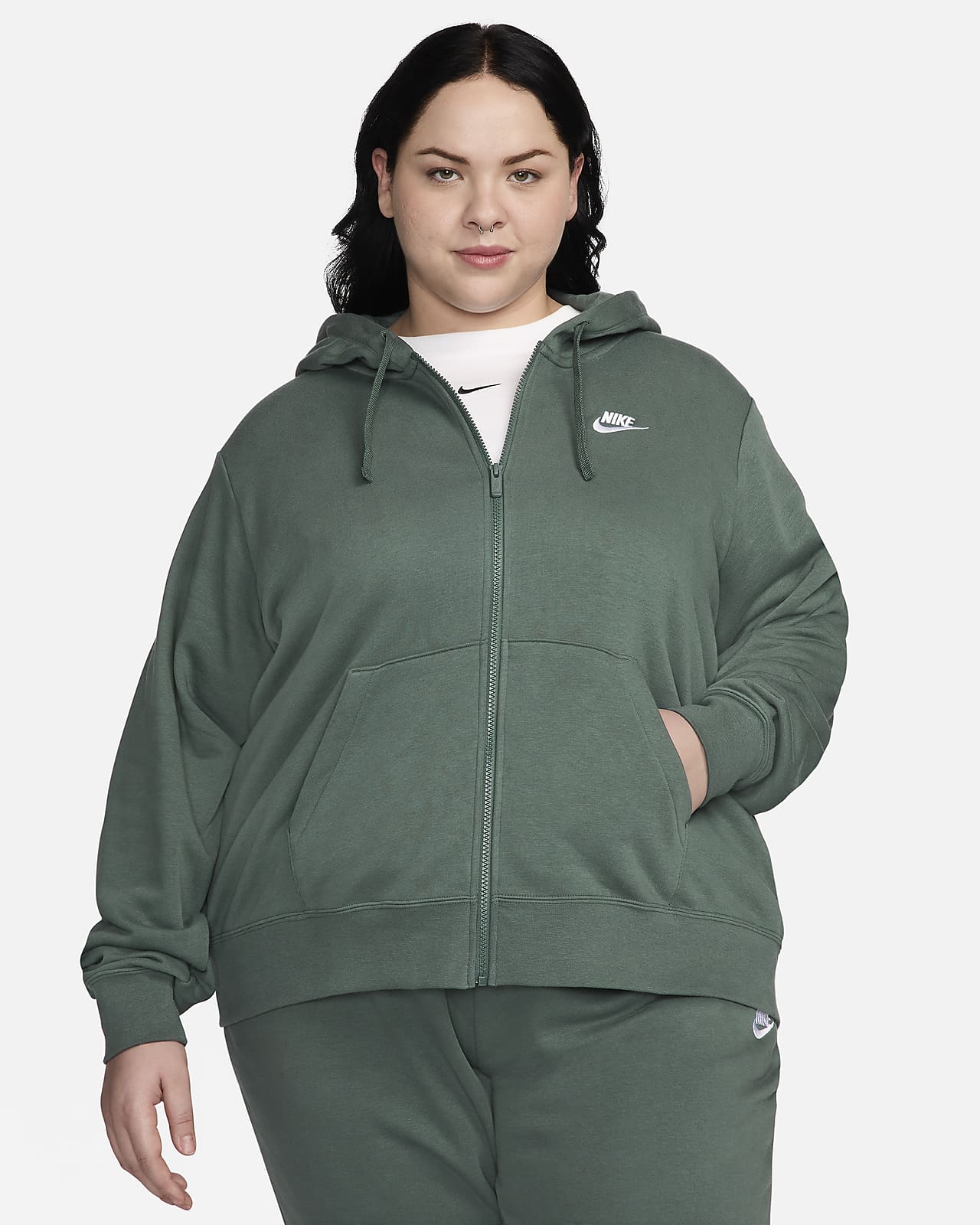 Nike Sportswear Club Fleece Women's Full-Zip Hoodie (Plus Size).