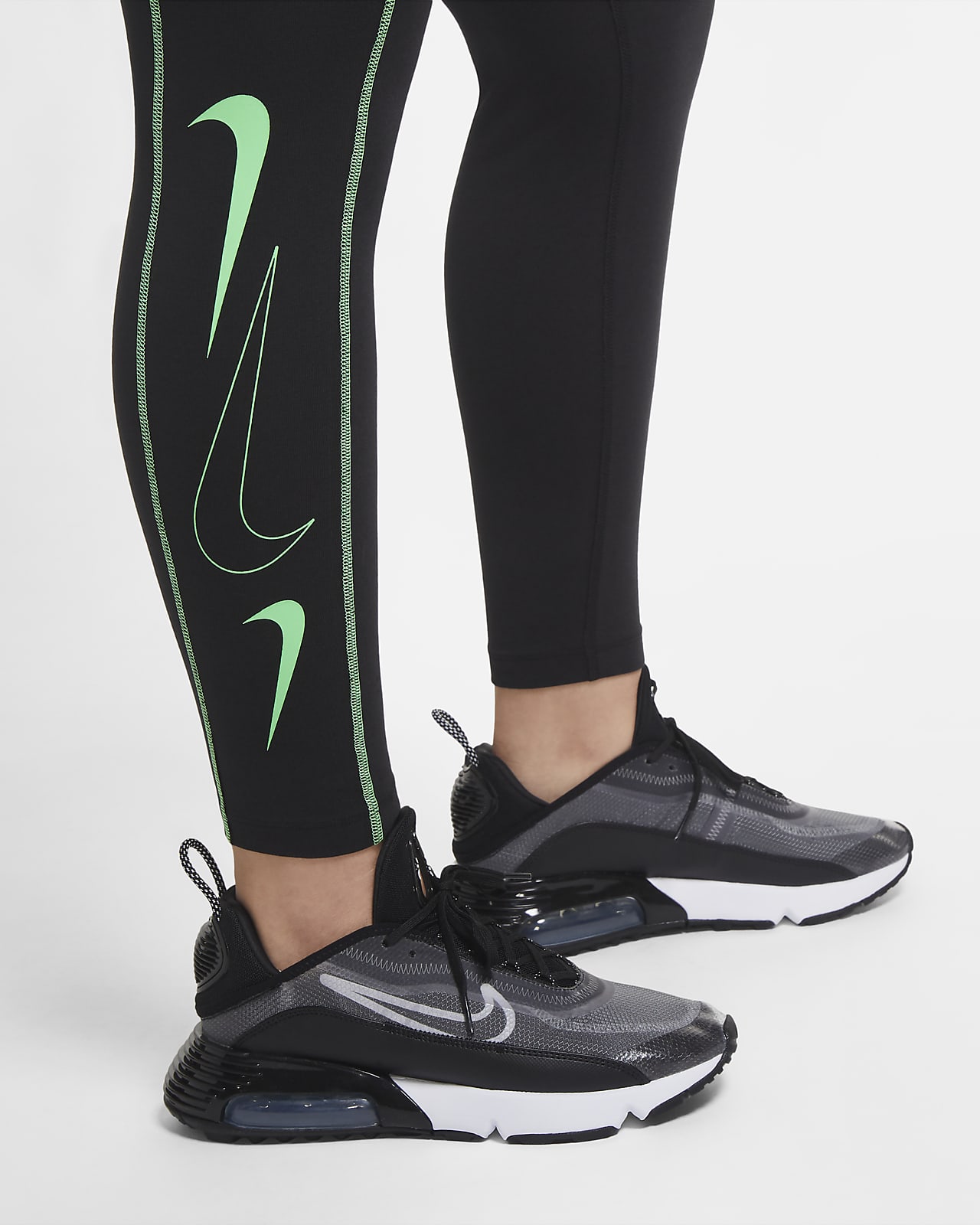 nike gold swoosh leggings