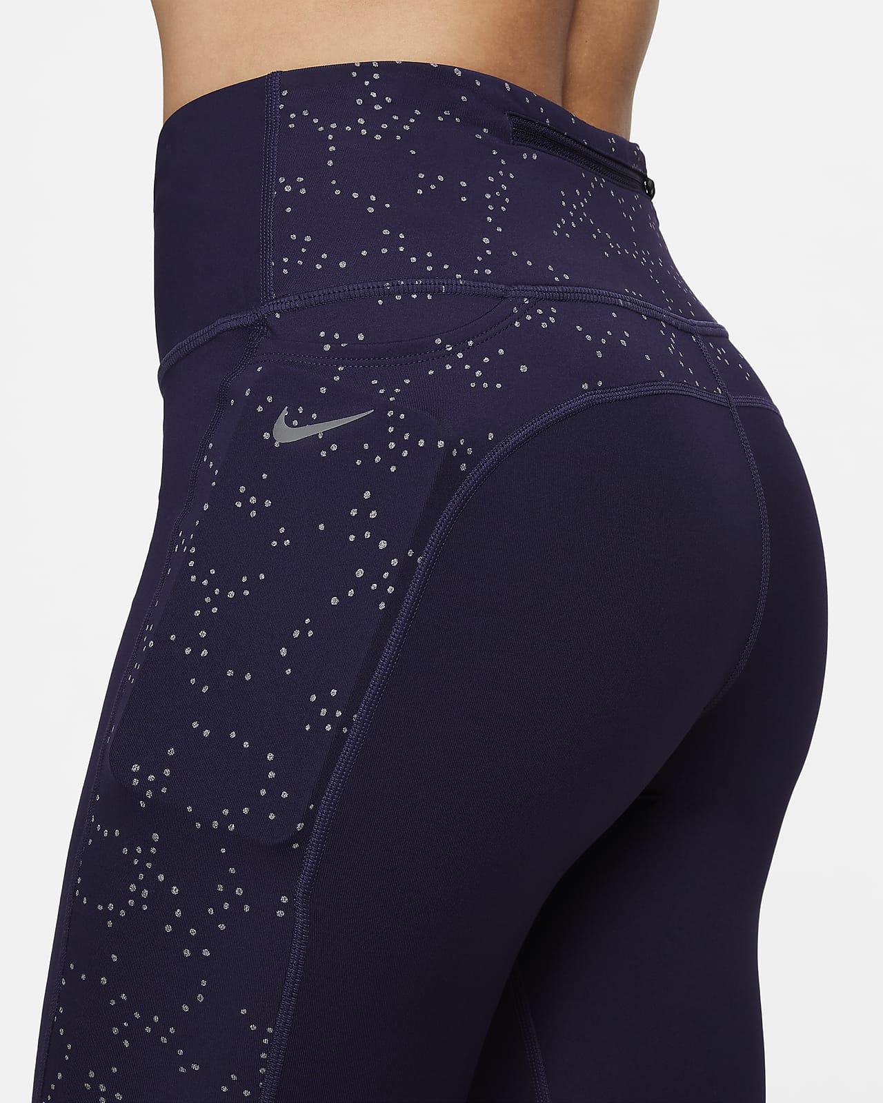 Nike Pro Womens Mid-Rise 7/8 Printed Leggings Black L