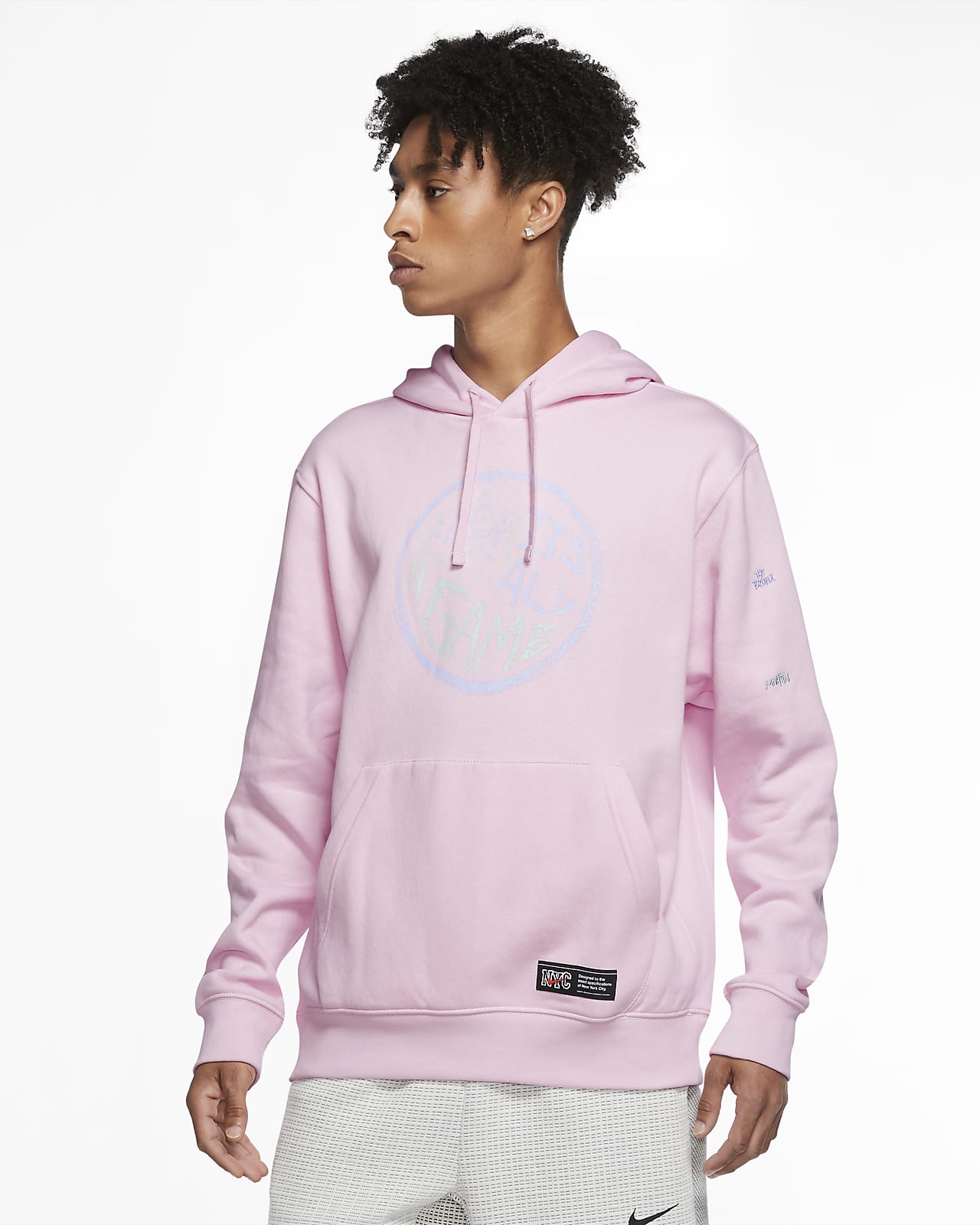 pink nike pullover hoodie