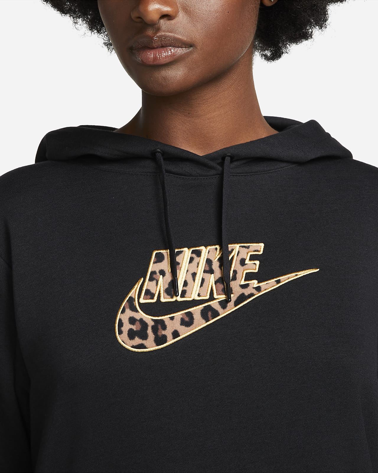 nike metallic logo hoodie