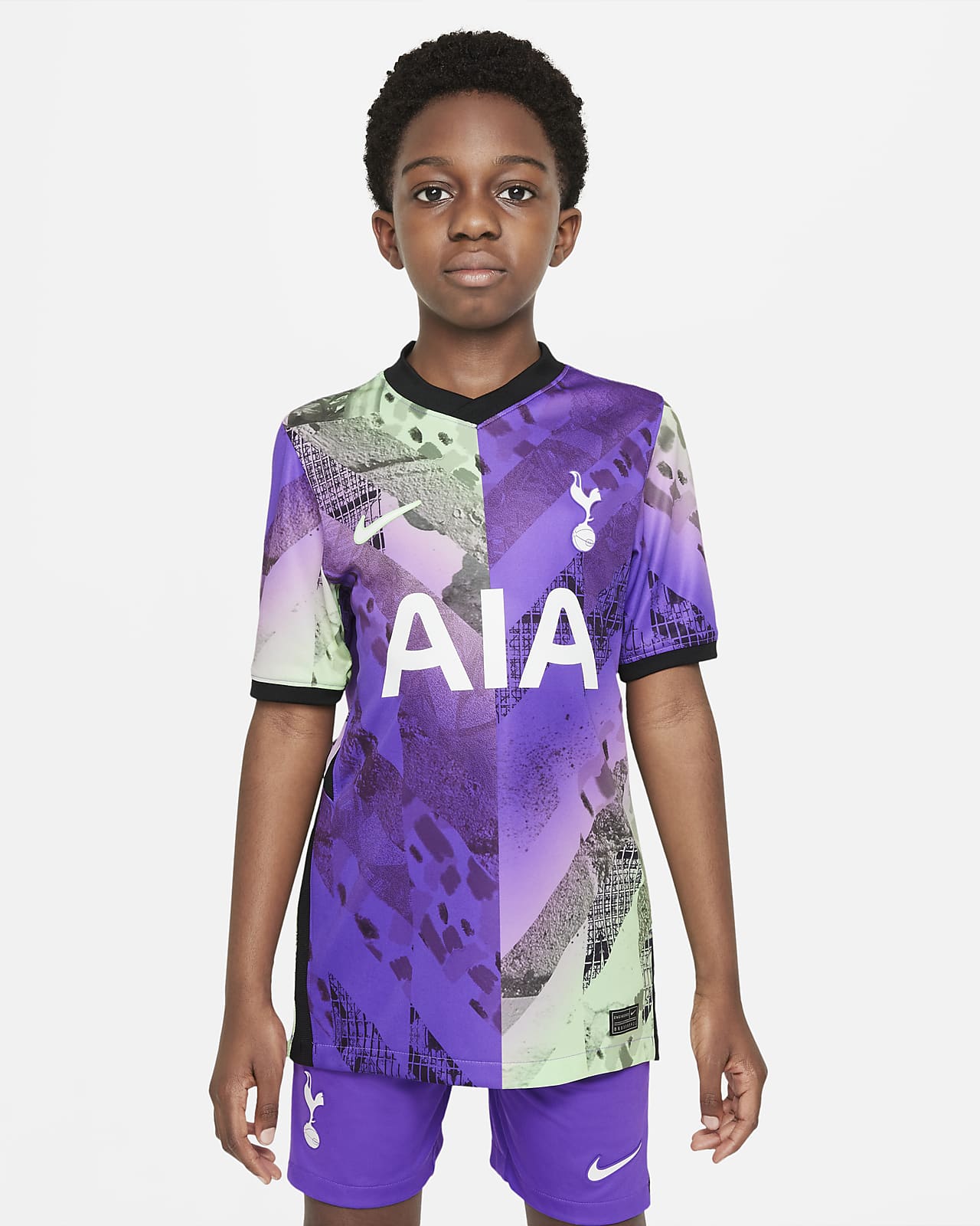 Třetí fotbalový dres Nike Dri-FIT Tottenham Hotspur 2021/22 Stadium pro větší děti