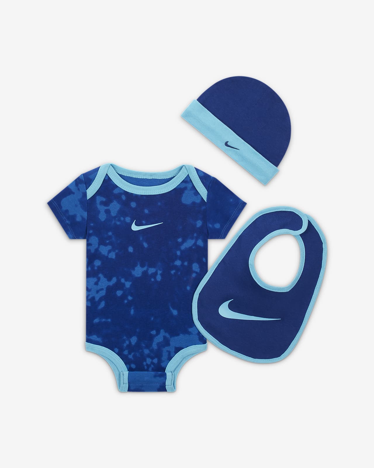 Conjunto de 3 piezas para bebé (conjunto de 3 piezas Nike Cloud Dye)