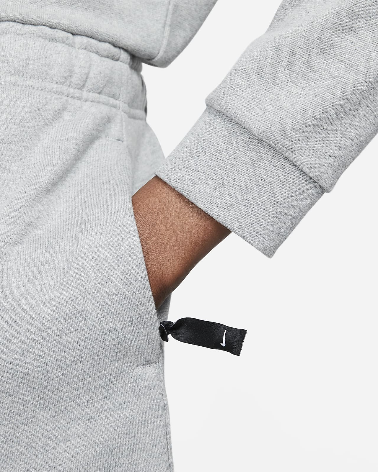 Order NIKE NRG Solo Swoosh Fleece Short dk grey heather/white Shorts from  solebox