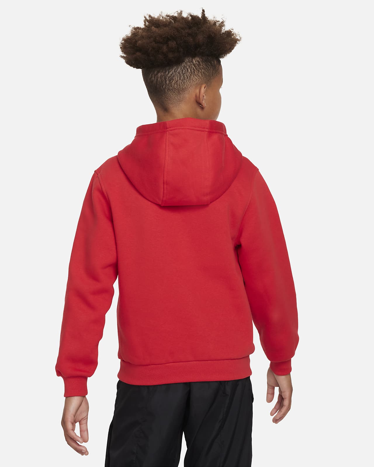 Sudadera roja con capucha y cremallera Club de Nike Tall