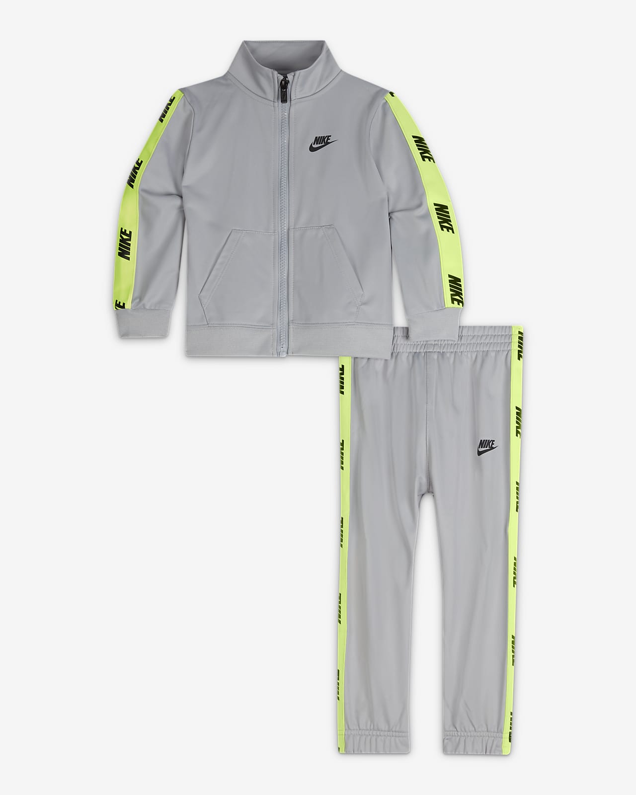 baby grey nike tracksuit