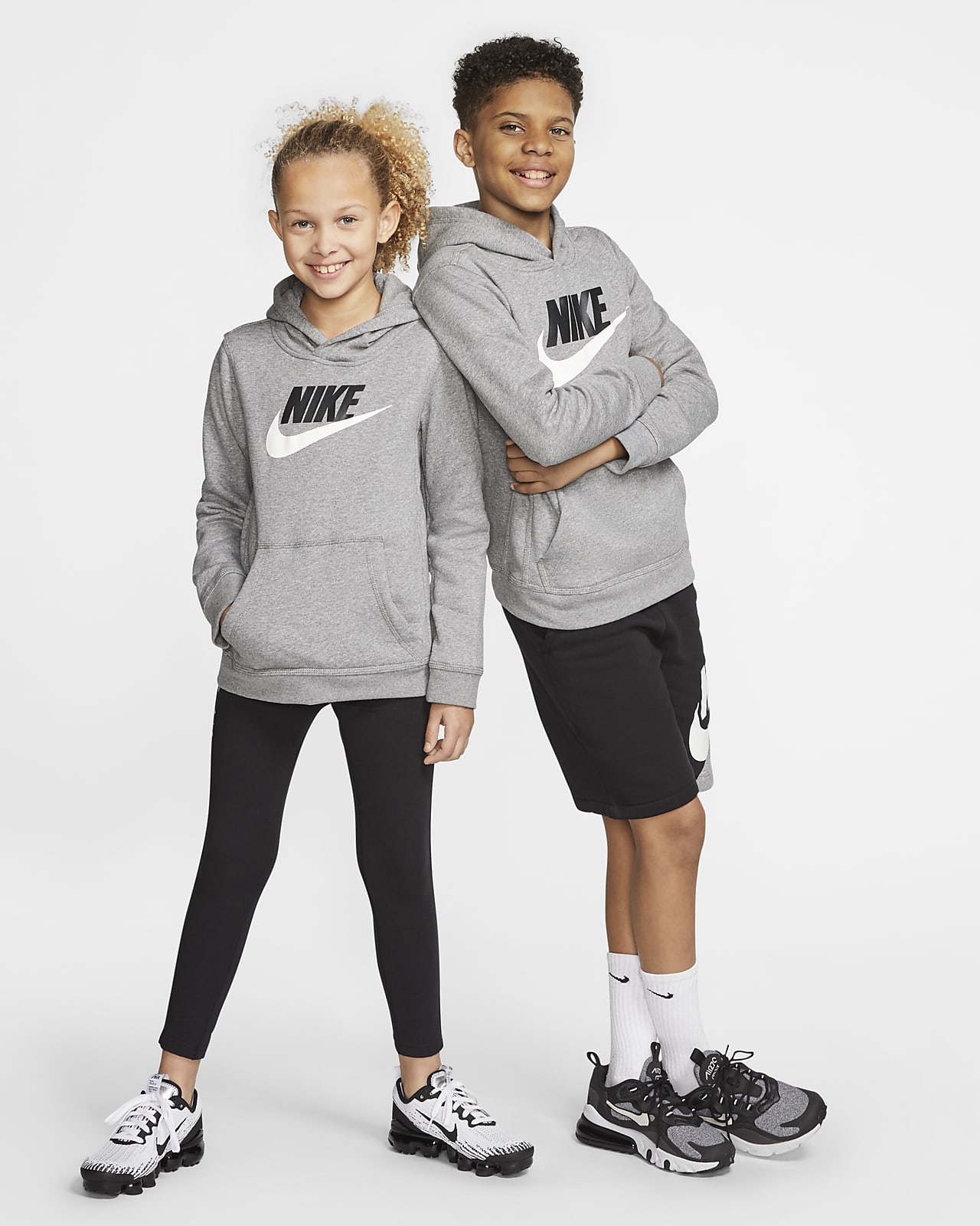 Nike Sportswear Club Fleece Big Kids\' Pullover Hoodie.