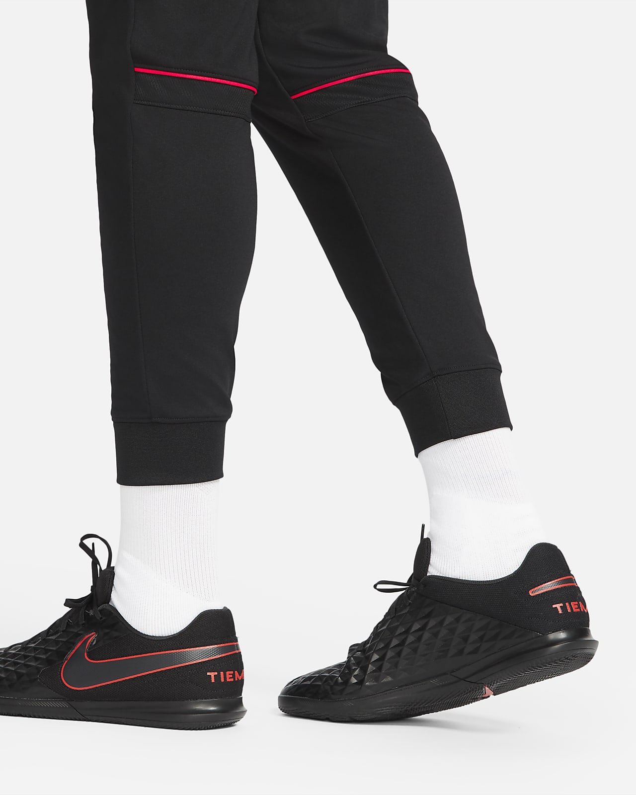 nike dri fit tracksuit black and red