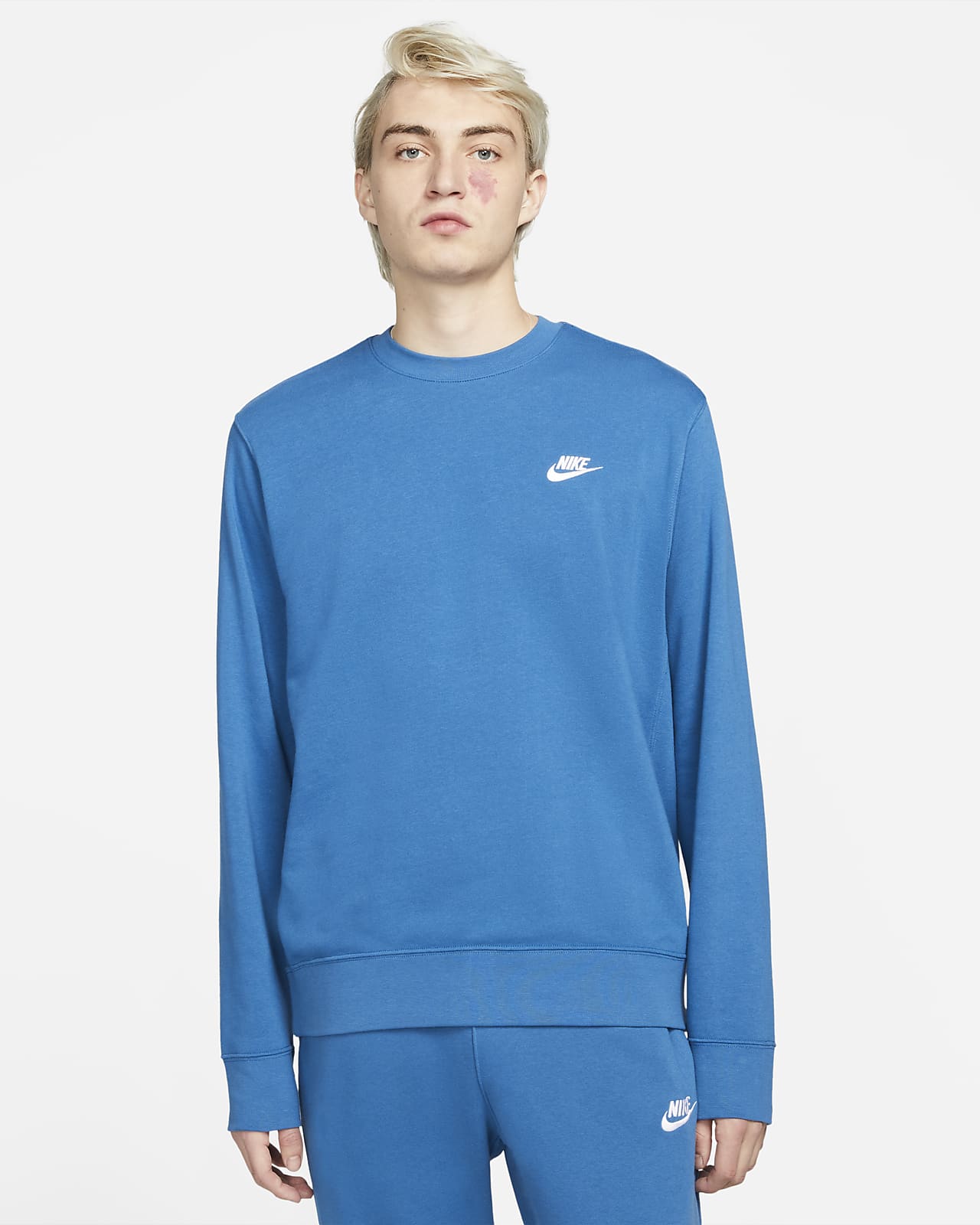 nike sportswear club crew blue