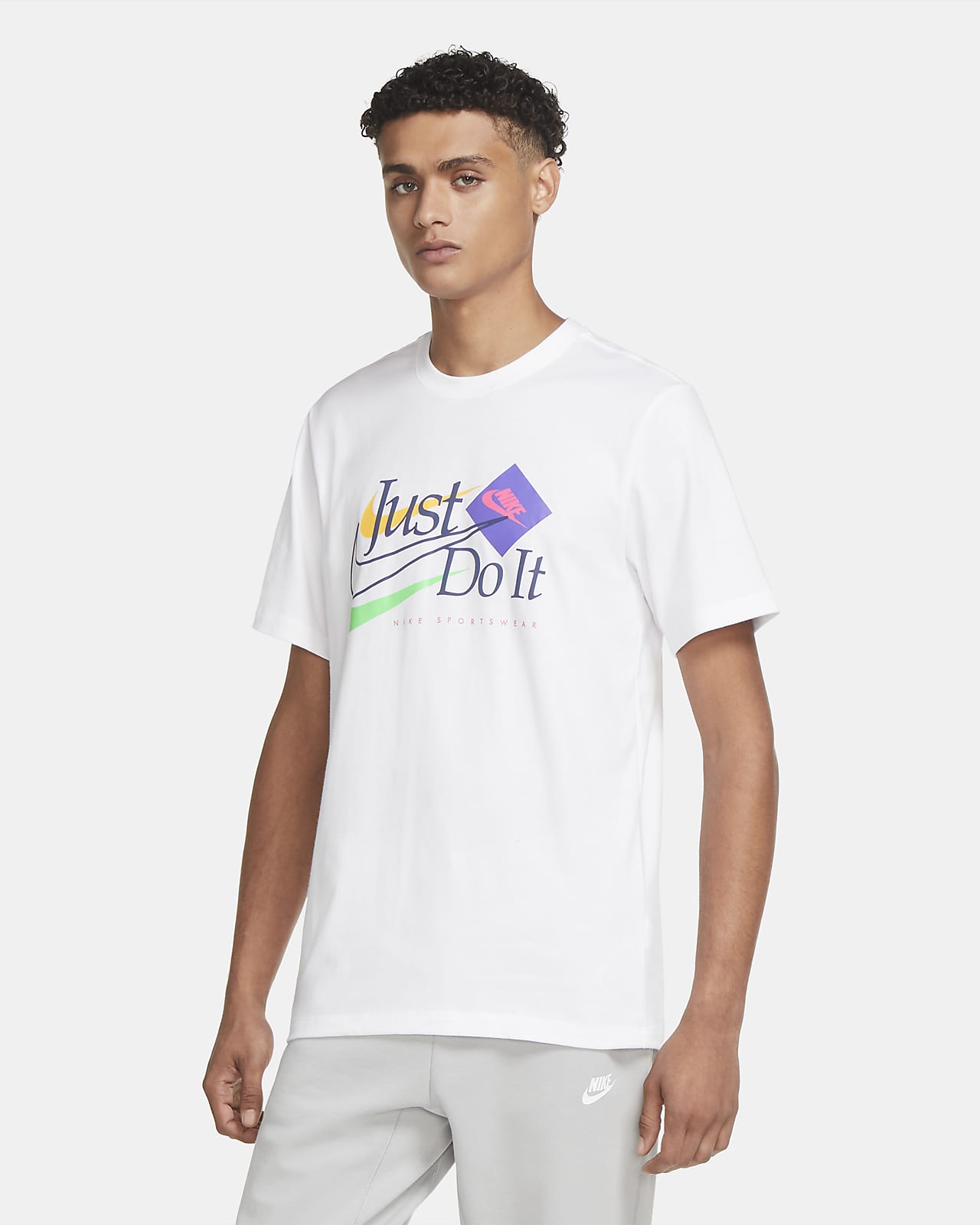 witte nike t shirt heren
