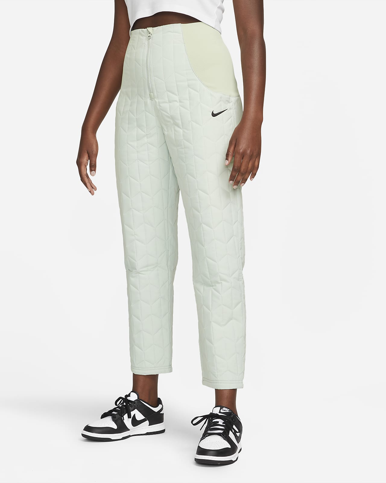 Pantalon taille haute matelassé et tissé Nike Sportswear Essentials pour Femme