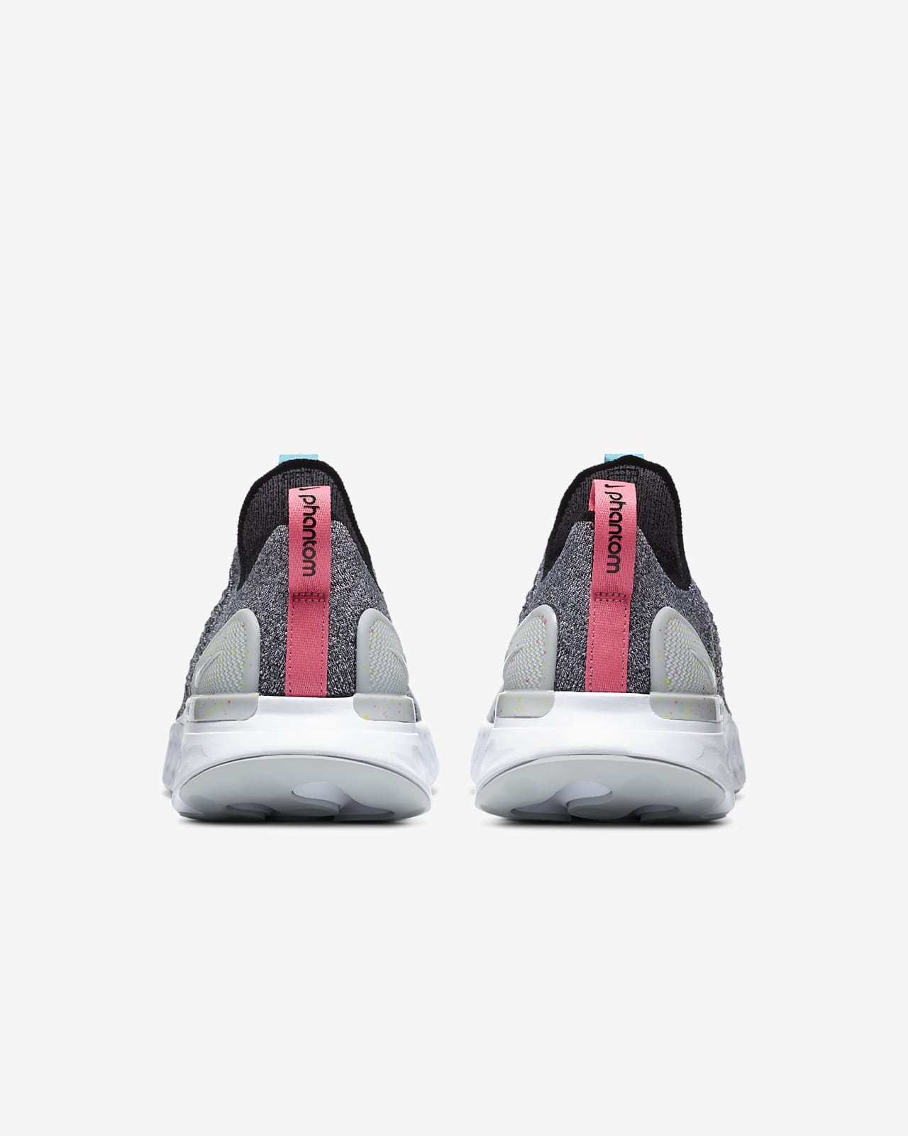 Nike Men's React Phantom Run Flyknit 2 Running Shoes, Size 11.5, White/Blue