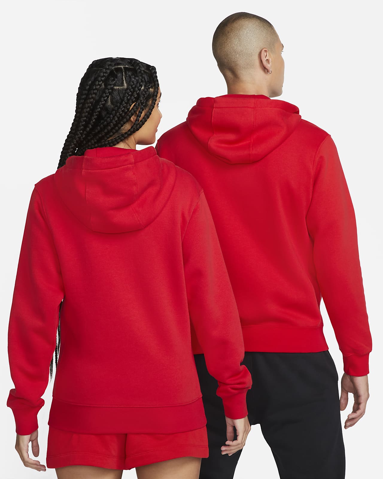 Sudadera roja con capucha y logo Club de Nike 