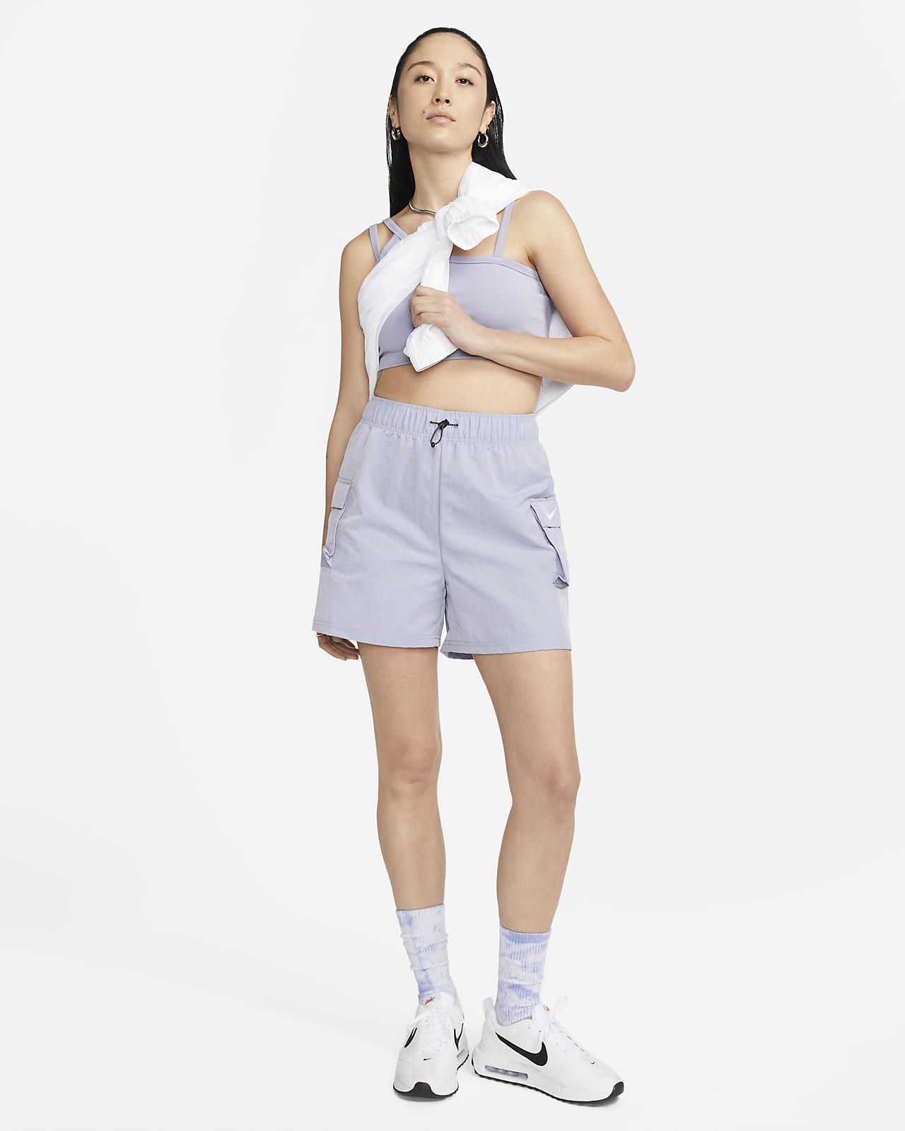 High-Waisted Utility Shorts  White high waisted shorts, Casual outfits,  Summer outfits