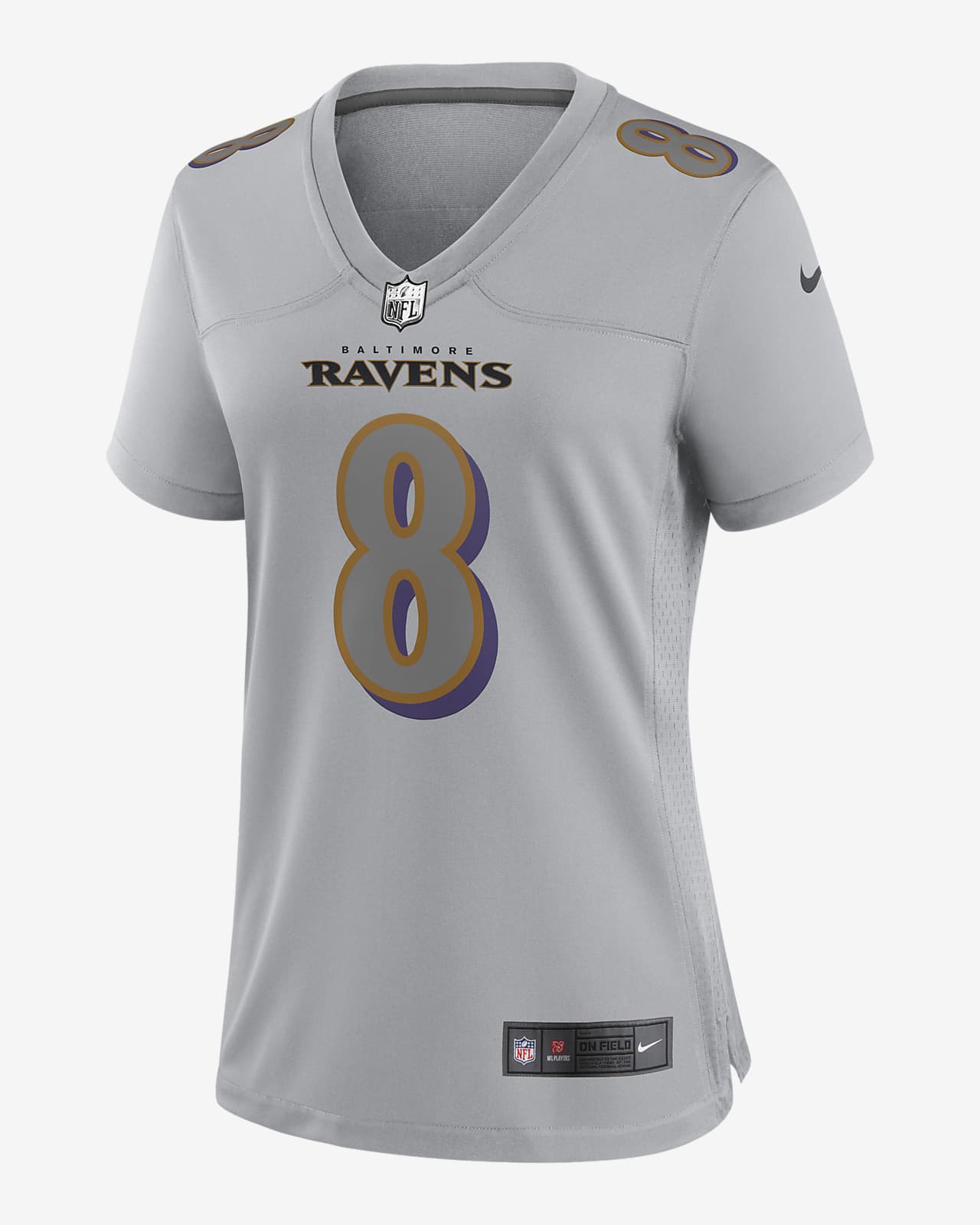 Jersey de fútbol americano Fashion para mujer NFL Baltimore Ravens Atmosphere (Lamar Jackson)
