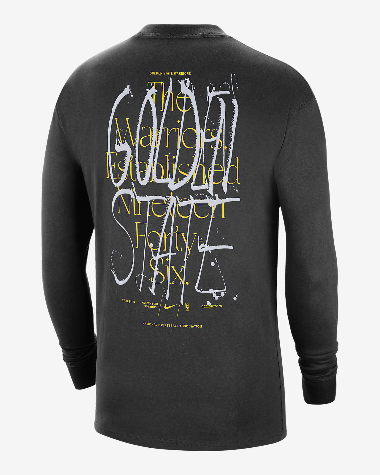 Golden State Warriors Courtside Max90 Men's Nike NBA Long-Sleeve T-Shirt