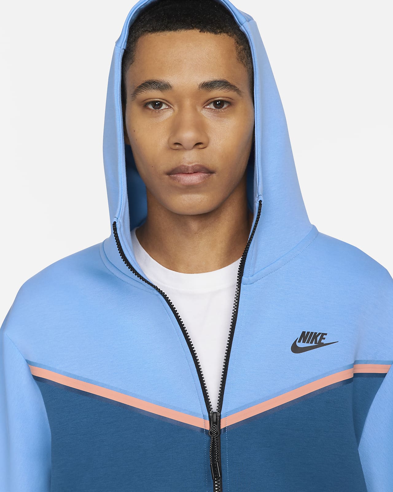 nike tech fleece color block full zip