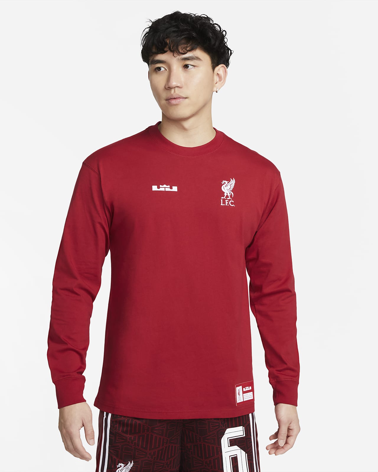 LeBron x Liverpool F.C. Men's Nike Long-Sleeve Max90 T-Shirt