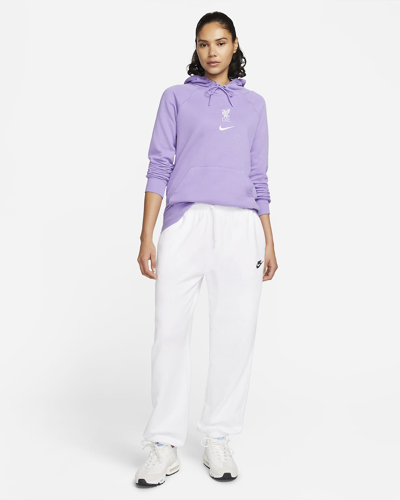 Nike mini Swoosh oversized Purple hoodie, ASOS