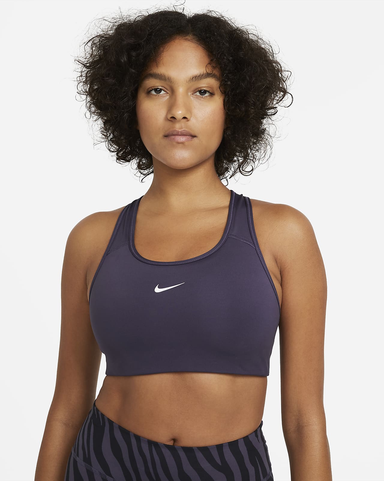 nike swoosh one piece pad sports bra