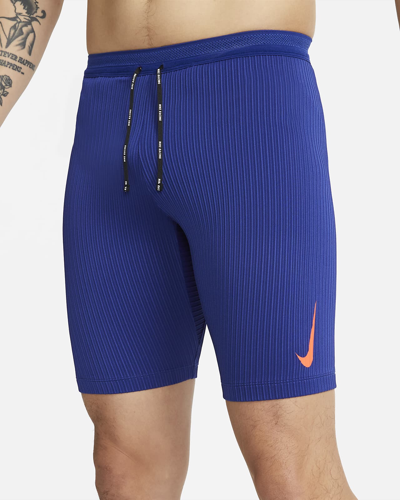 nike aeroswift half tights blue