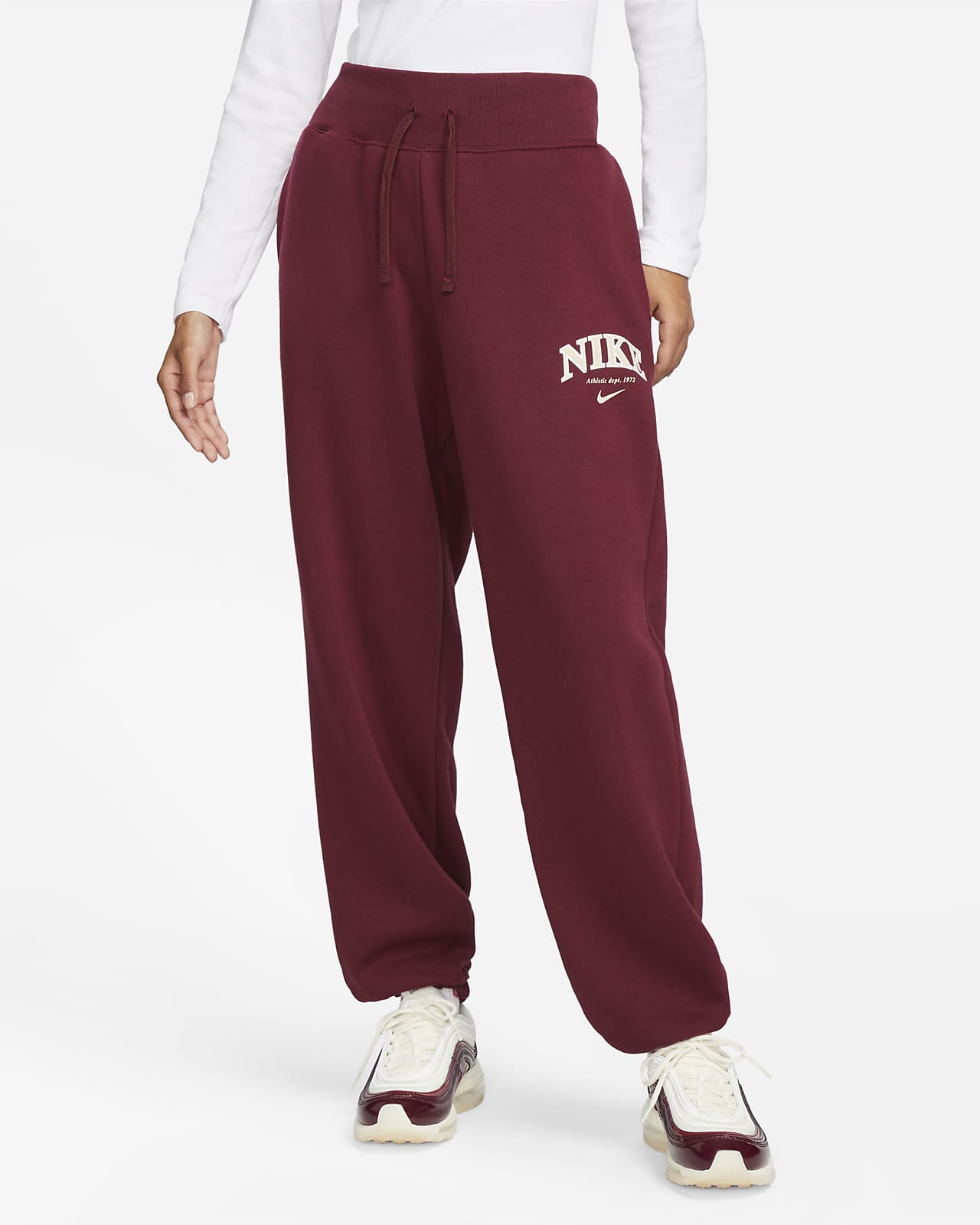 Nike Sportswear Phoenix Fleece Oversized joggingbroek met hoge taille voor  dames. Nike BE