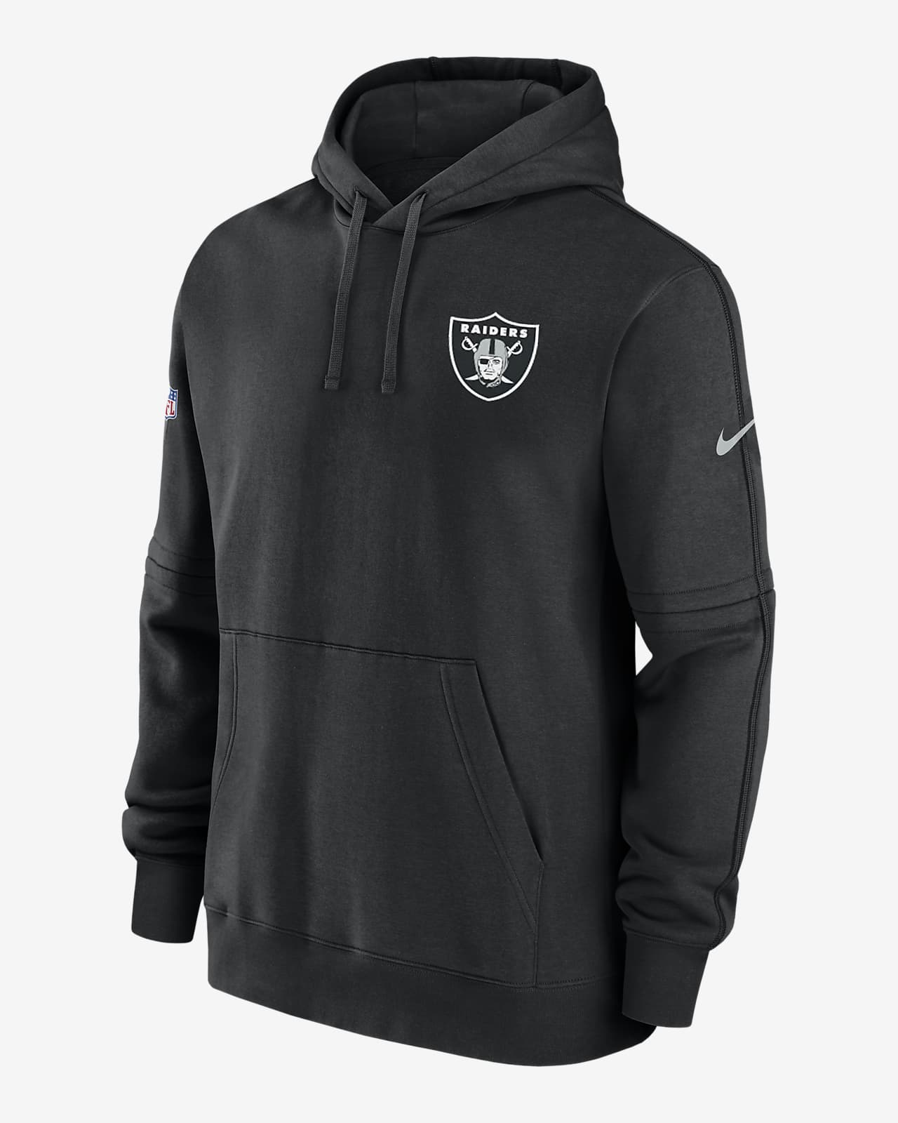 Felpa pullover con cappuccio Las Vegas Raiders Sideline Club Nike NFL – Uomo