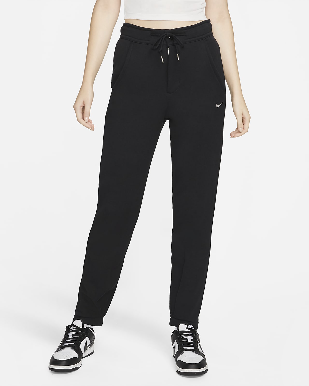 Nike Sportswear Modern Fleece bukse med høyt liv og frotté til dame