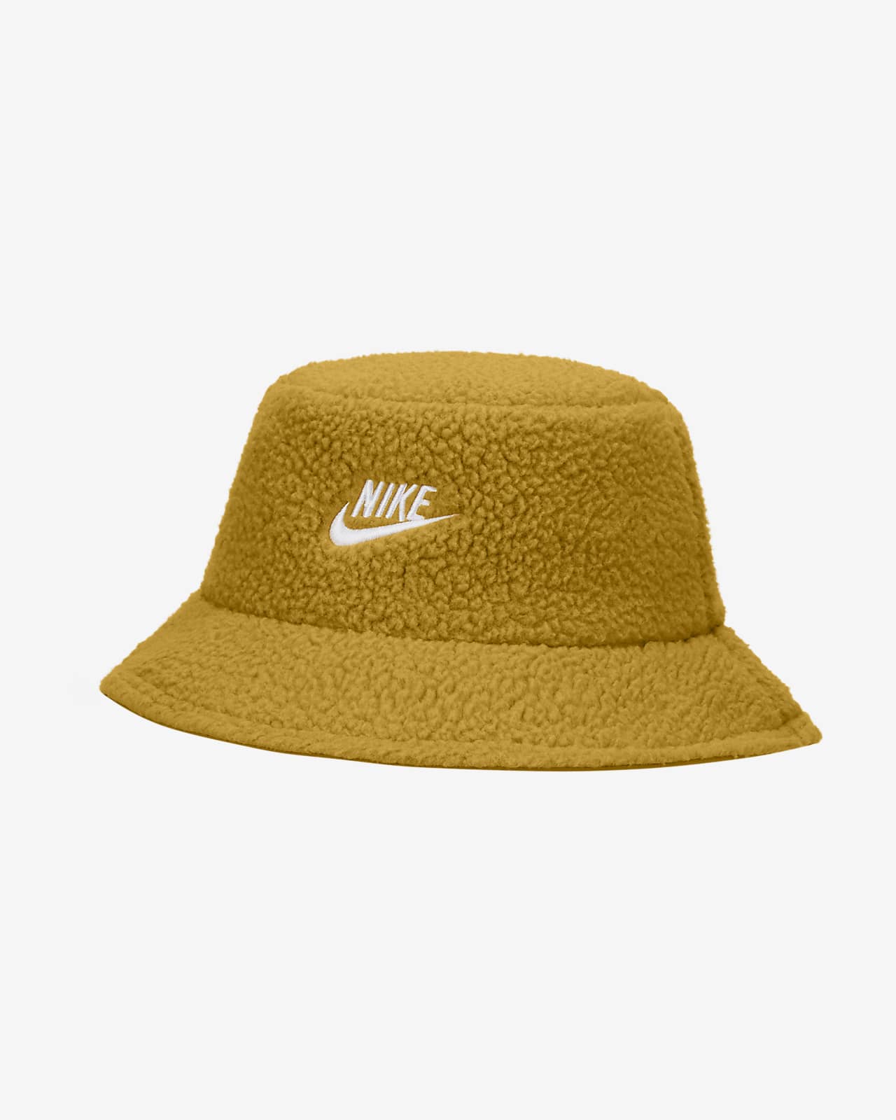 Nike Futura logo bucket hat in mustard