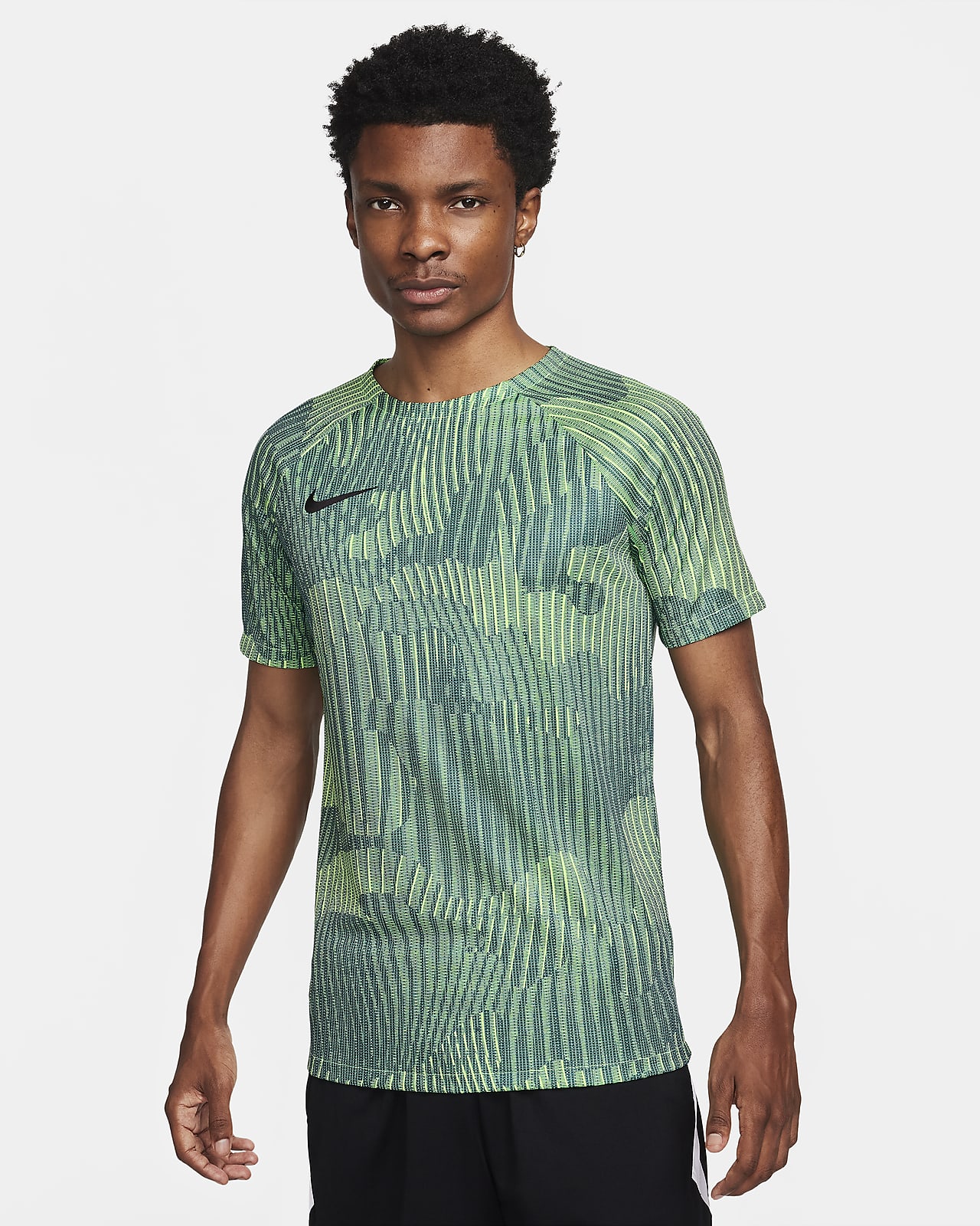 Nike Men's Dri-Fit Strike Short Sleeve Soccer Top, Large, Black