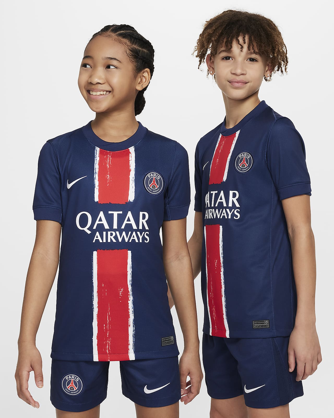 Camisola de futebol de réplica Nike Dri-FIT do equipamento principal Stadium Paris Saint-Germain 2024/25 Júnior