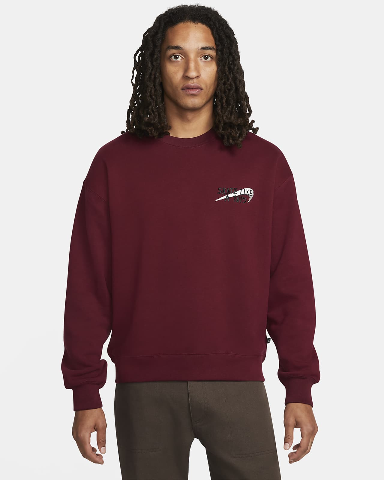 Girl' Fleece Skate Crew. Nike FI