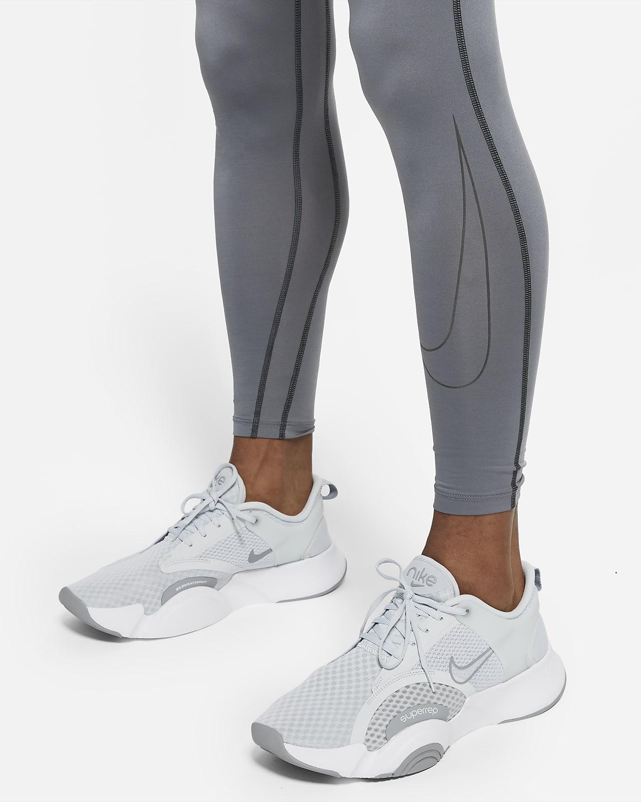 Legging Nike Pro Dri-Fit 3/4 Gris pour Homme - DD1919-068
