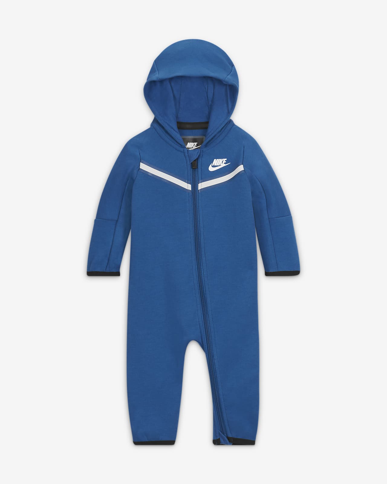 Macacão com fecho completo Nike Sportswear Tech Fleece para bebé (0–9 meses)