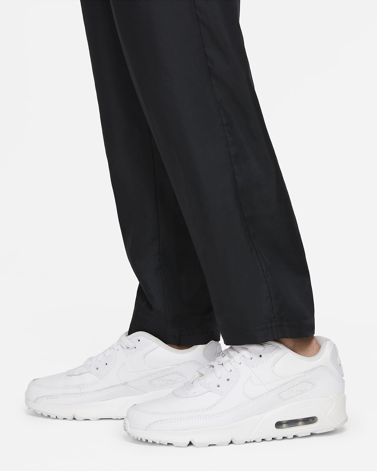 nike woven tracksuit black and white