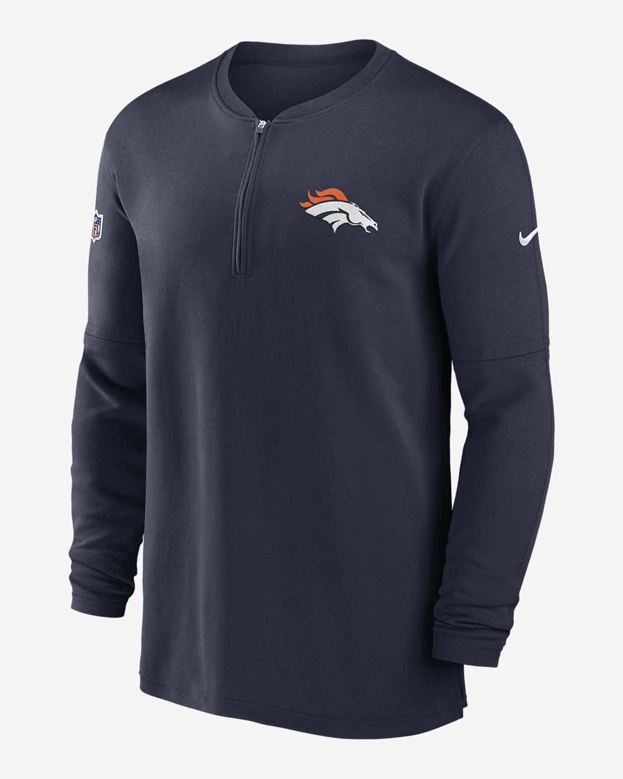 Denver Broncos Sideline Men’s Nike Dri-FIT NFL 1/2-Zip Long-Sleeve Top