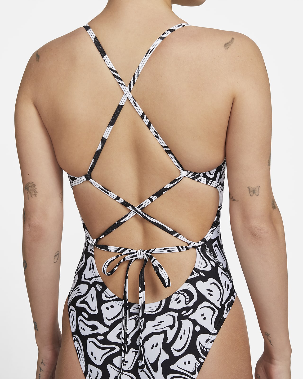 Nike Swim HydraStrong Women's Lace-Up Tie-Back One-Piece Swimsuit.