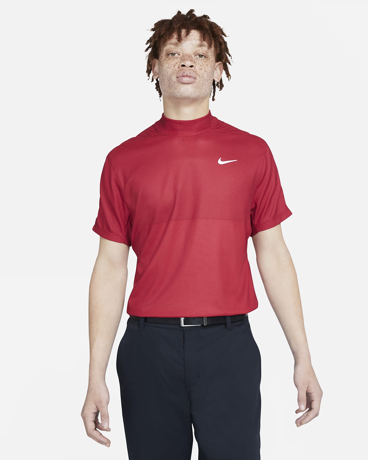 Nike Dri-FIT Tiger Woods Men's Short-Sleeve Mock-Neck Golf Top
