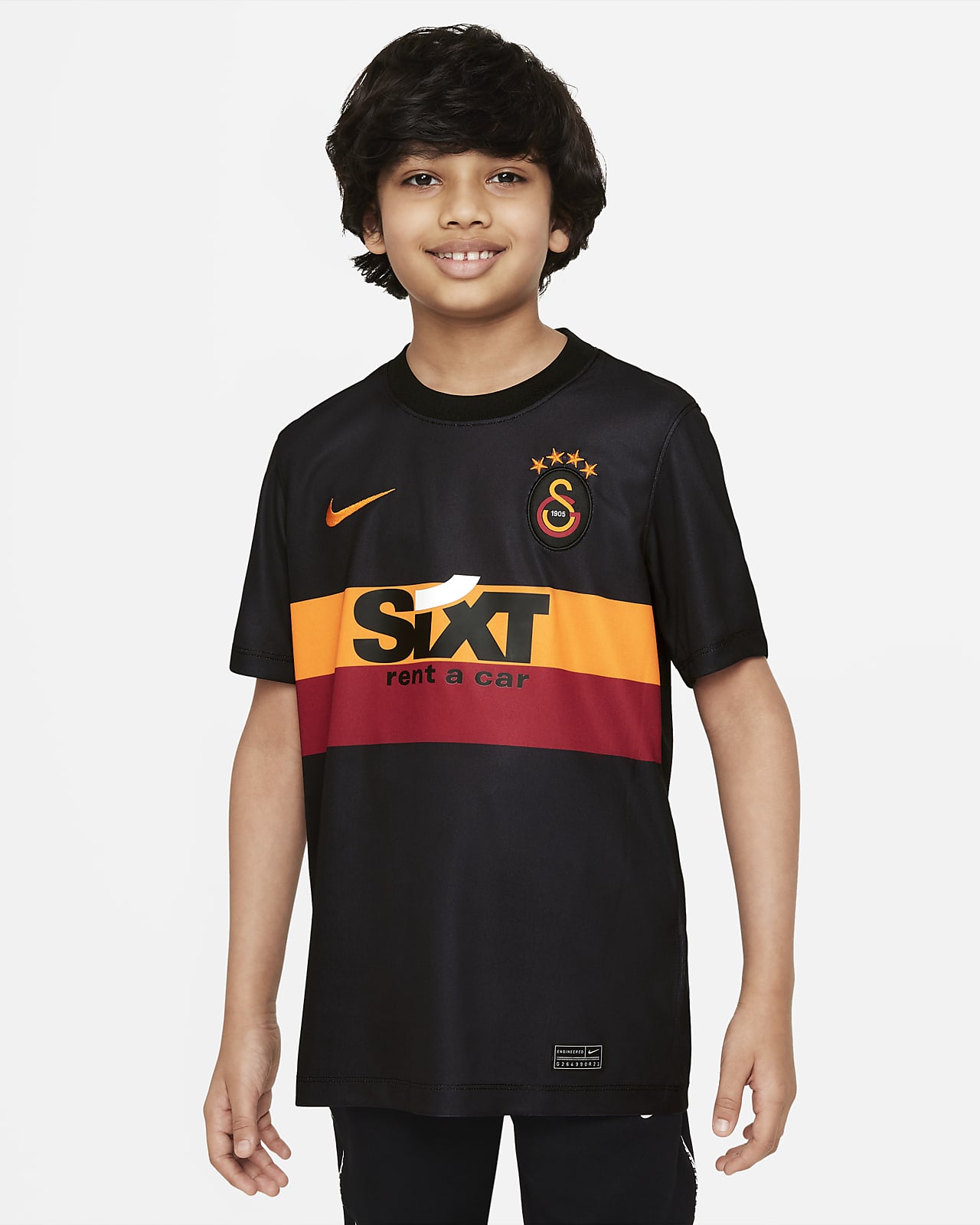 Camisola de futebol de manga curta Nike Dri-FIT do equipamento alternativo Galatasaray Júnior