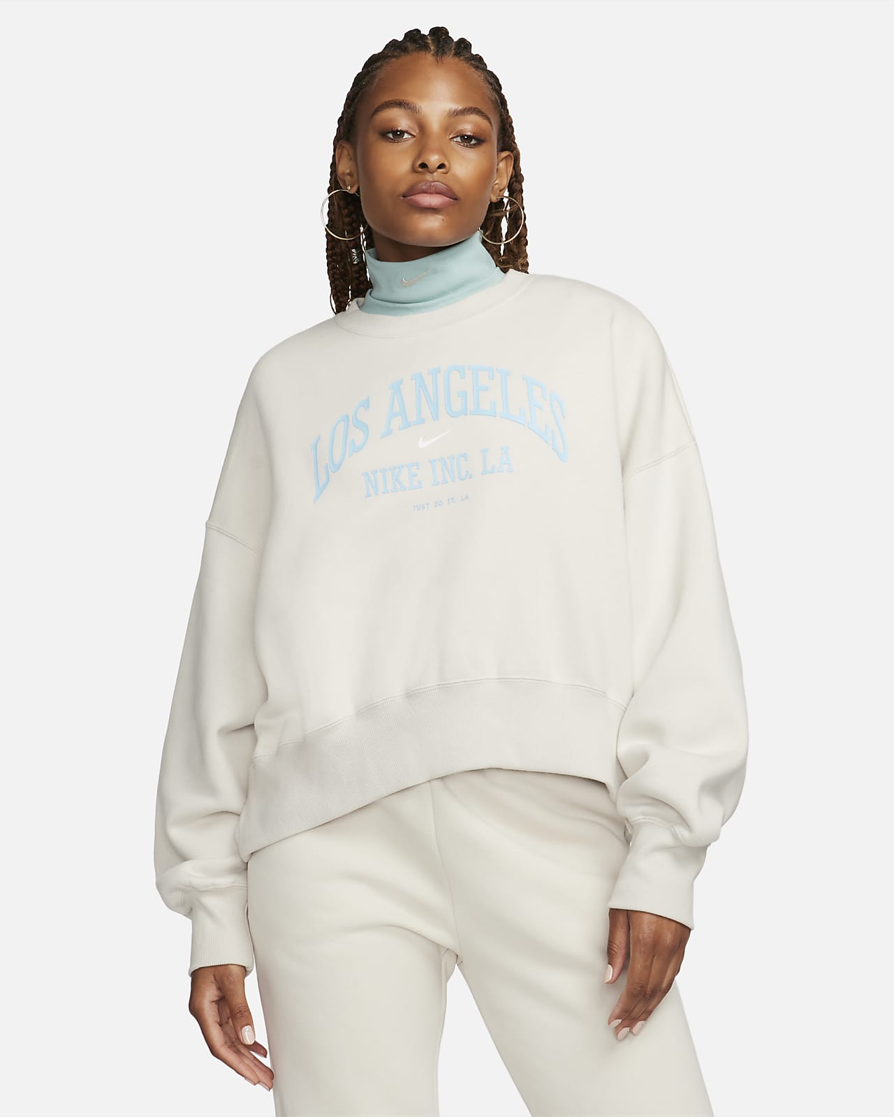 Nike Sportswear Phoenix Fleece Women's Over-Oversized Crew-Neck Graphic  Sweatshirt.