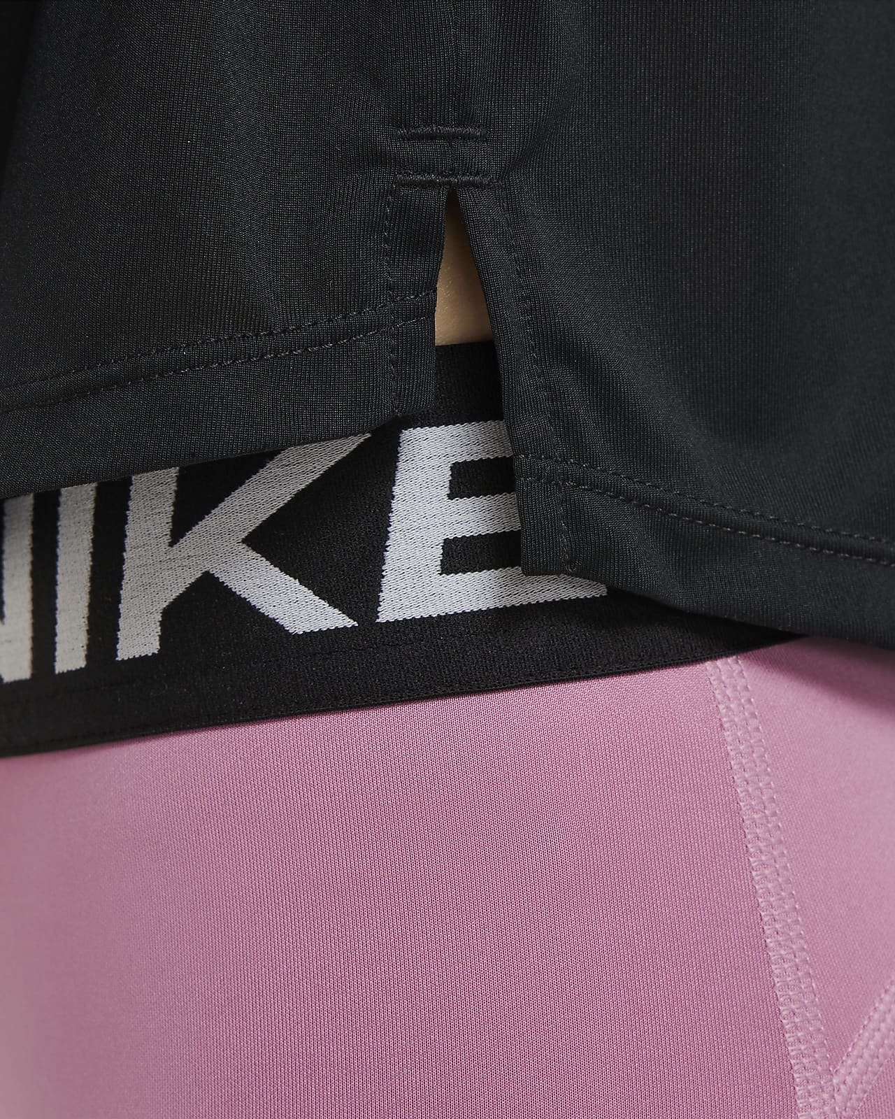 nike black and pink top