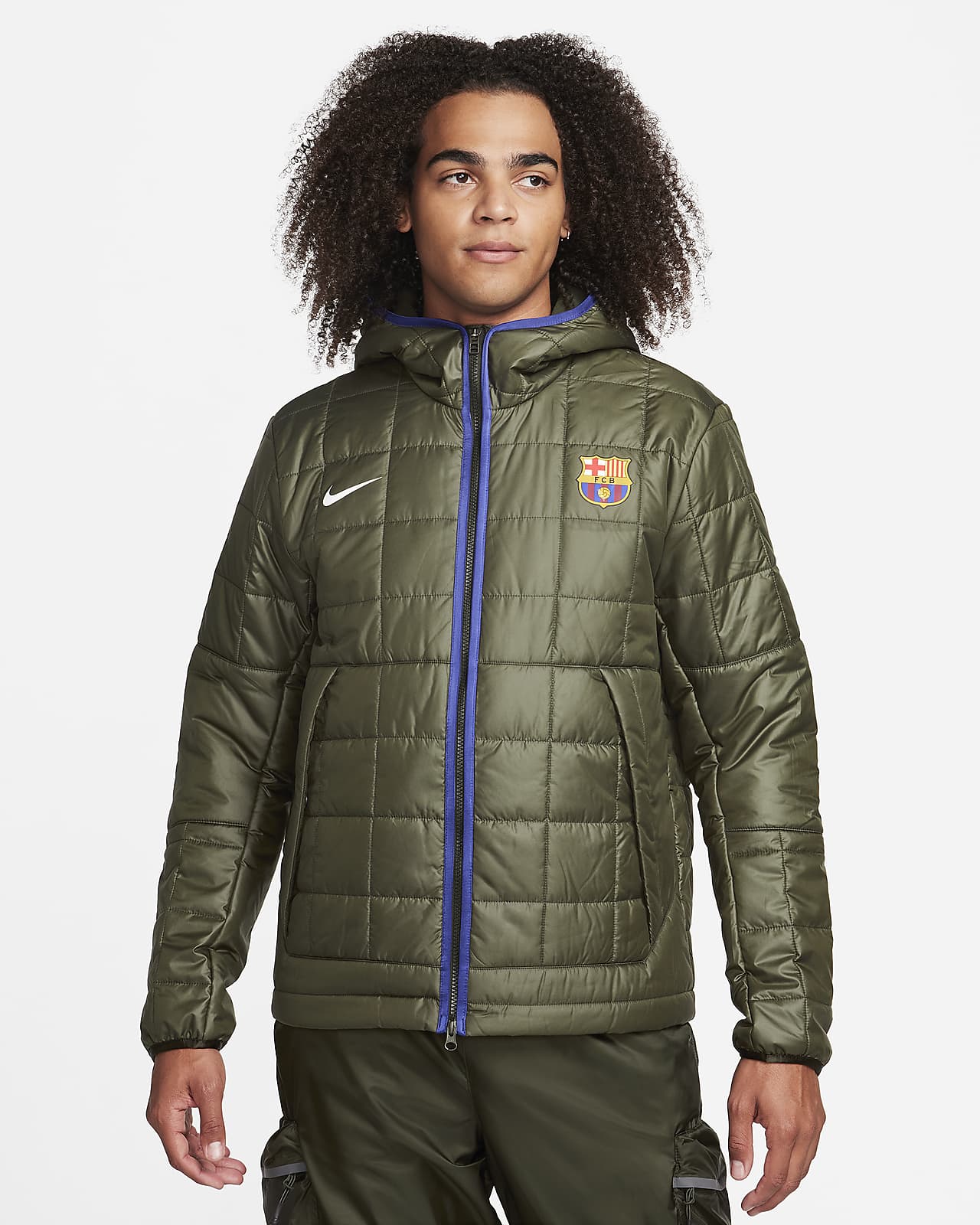 Chamarra de f tbol Nike con relleno sint tico para hombre FC Barcelona