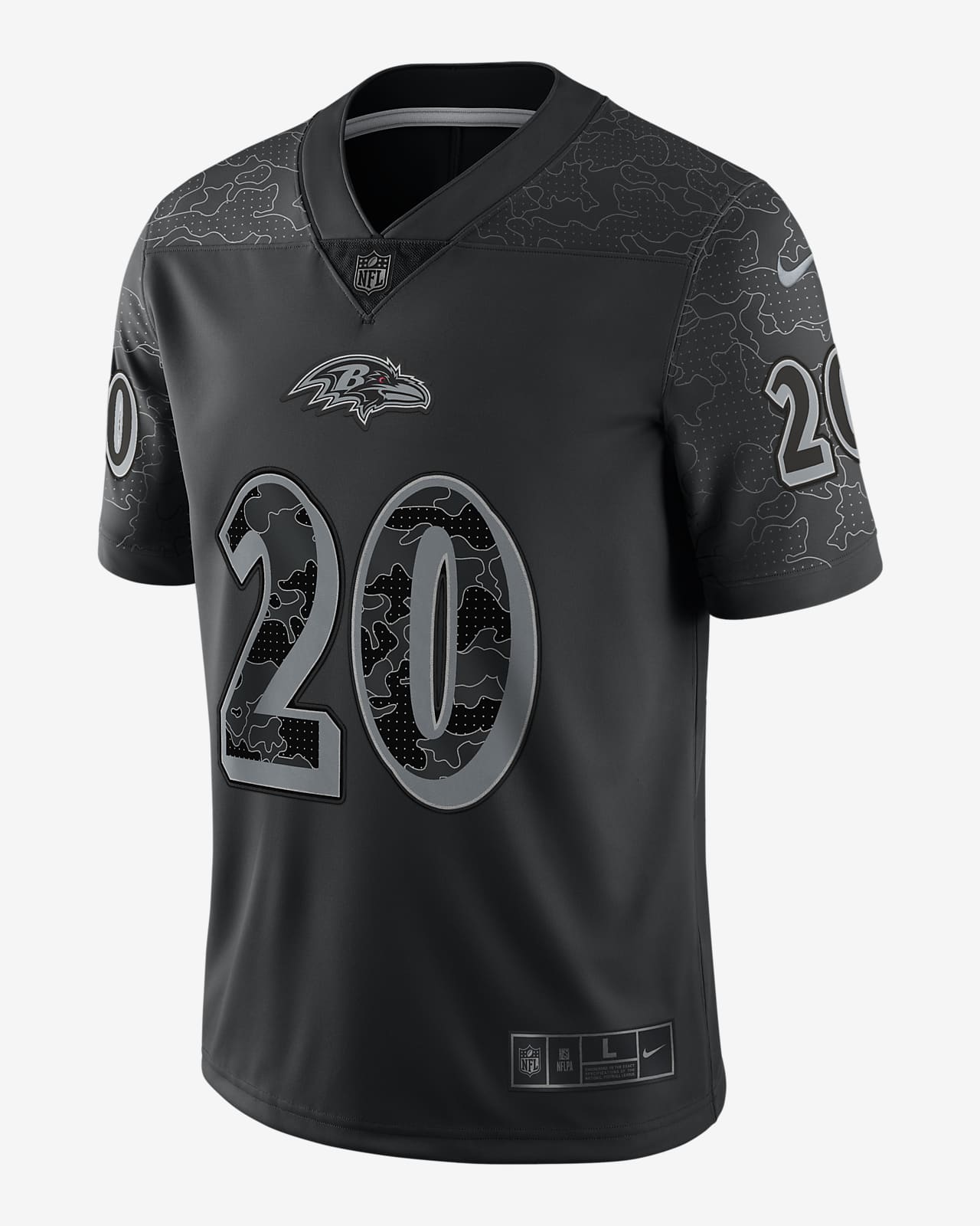 Jersey de fútbol americano a la moda para hombre NFL Baltimore Ravens RFLCTV (Ed Reed)