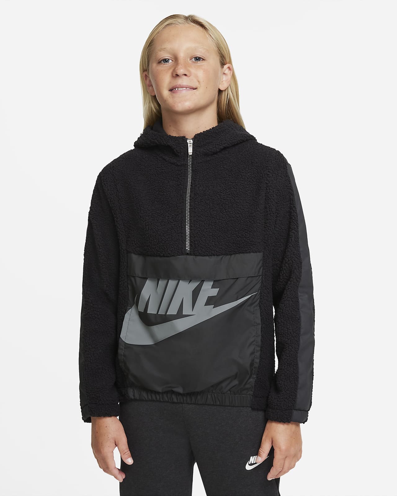Nike Sportswear Sudadera con capucha y media cremallera para el invierno -  Niño. Nike ES