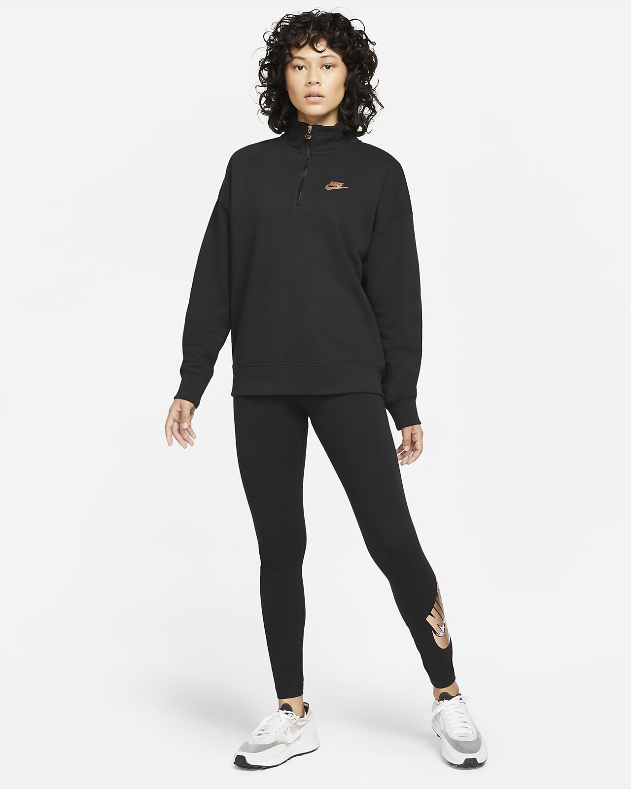 women's quarter zip sweatshirt nike