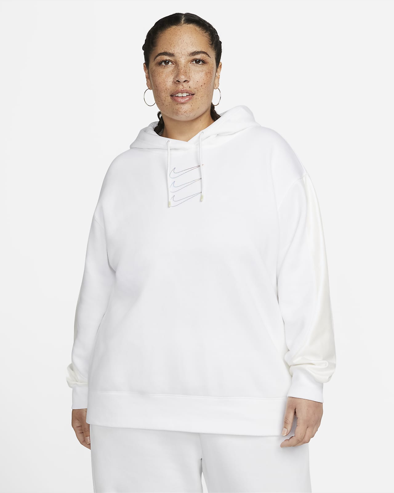 Nike Sportswear Sudadera con capucha con estampado de tejido Fleece (Talla  grande) - Mujer. Nike ES