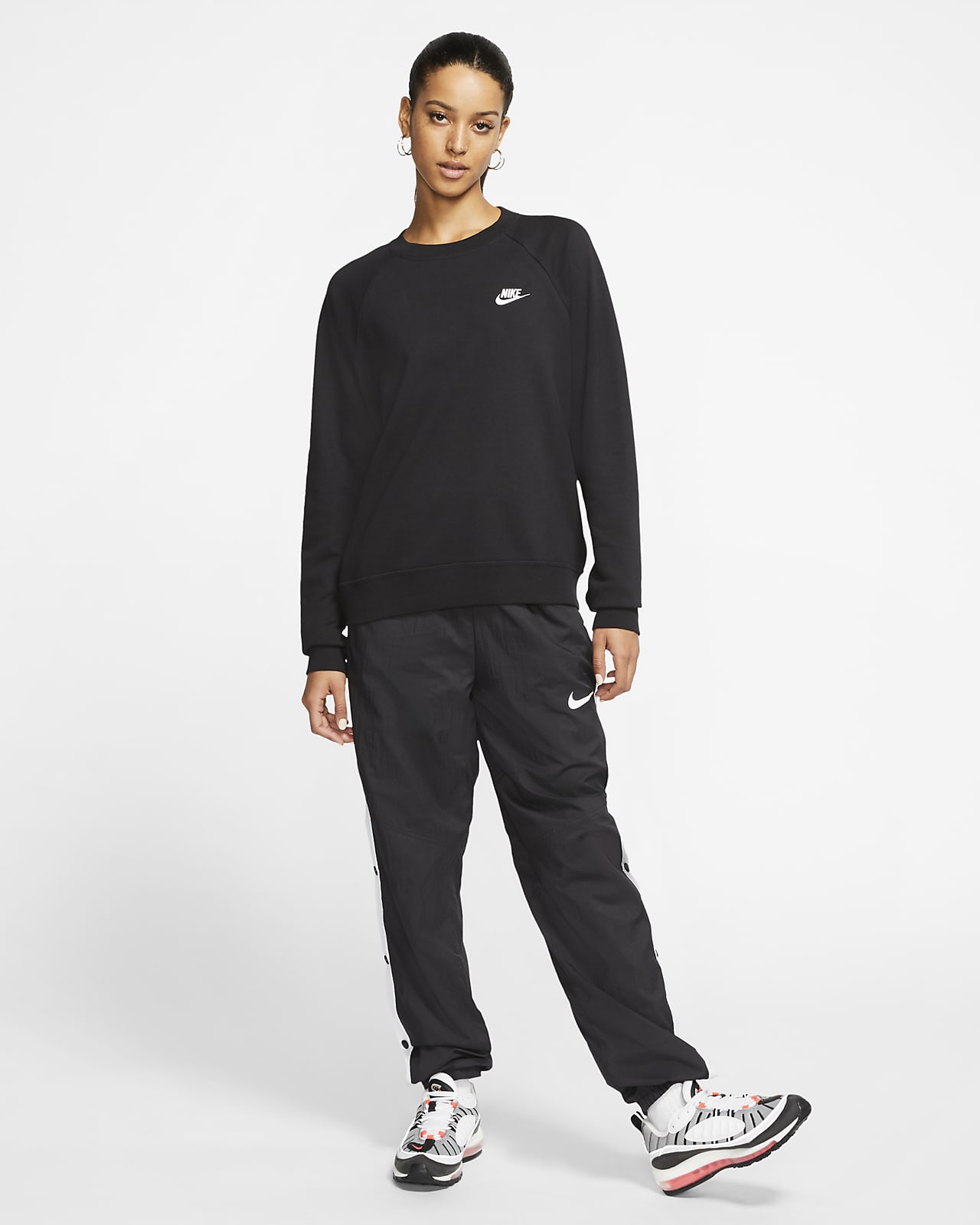 Maglia a girocollo in fleece Nike Sportswear Essential - Donna. Nike CH