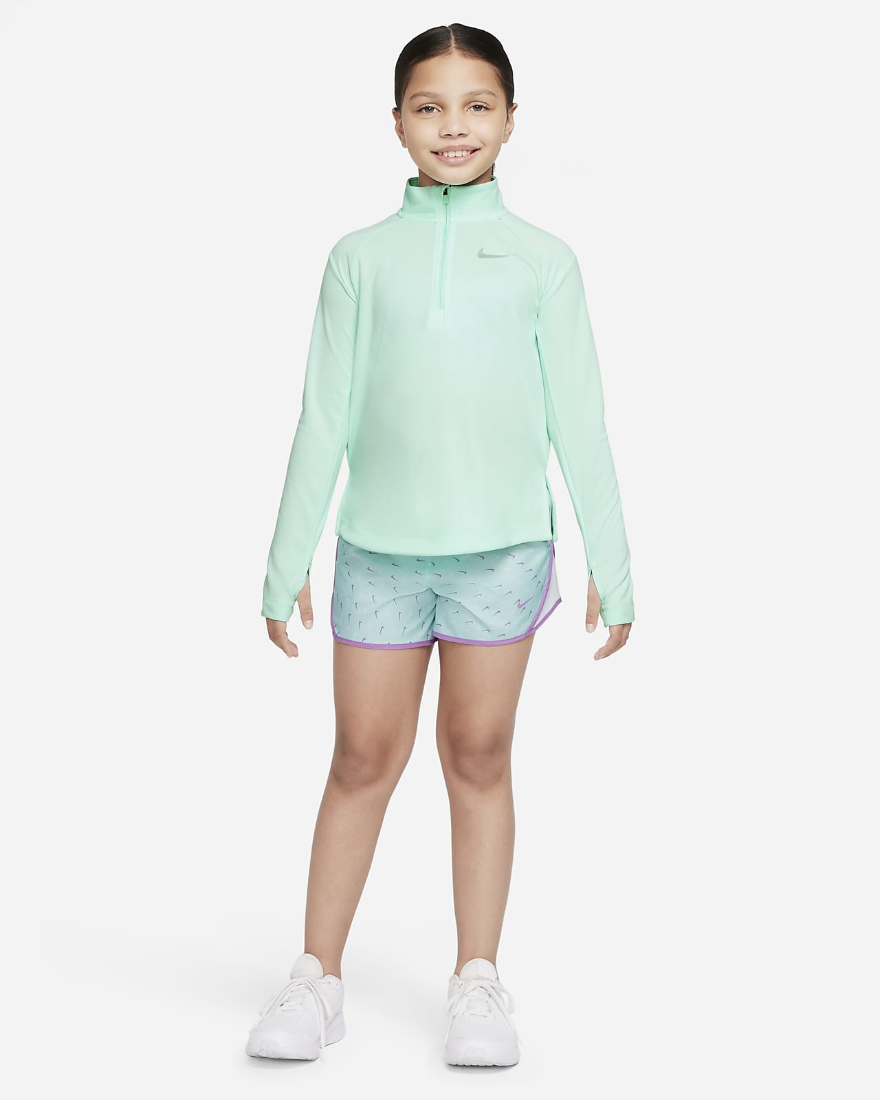 Nike Dri-FIT Tempo Big Kids' Printed Running Shorts Girls