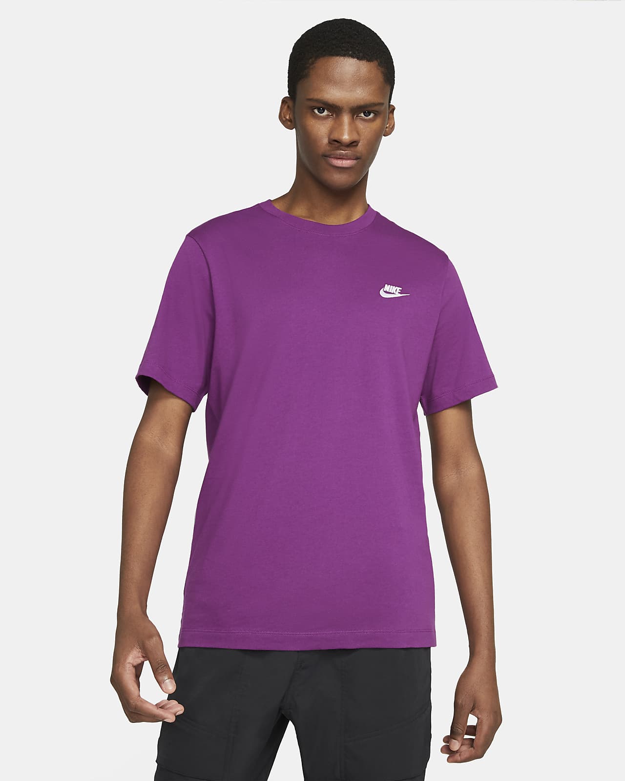 purple t shirt nike