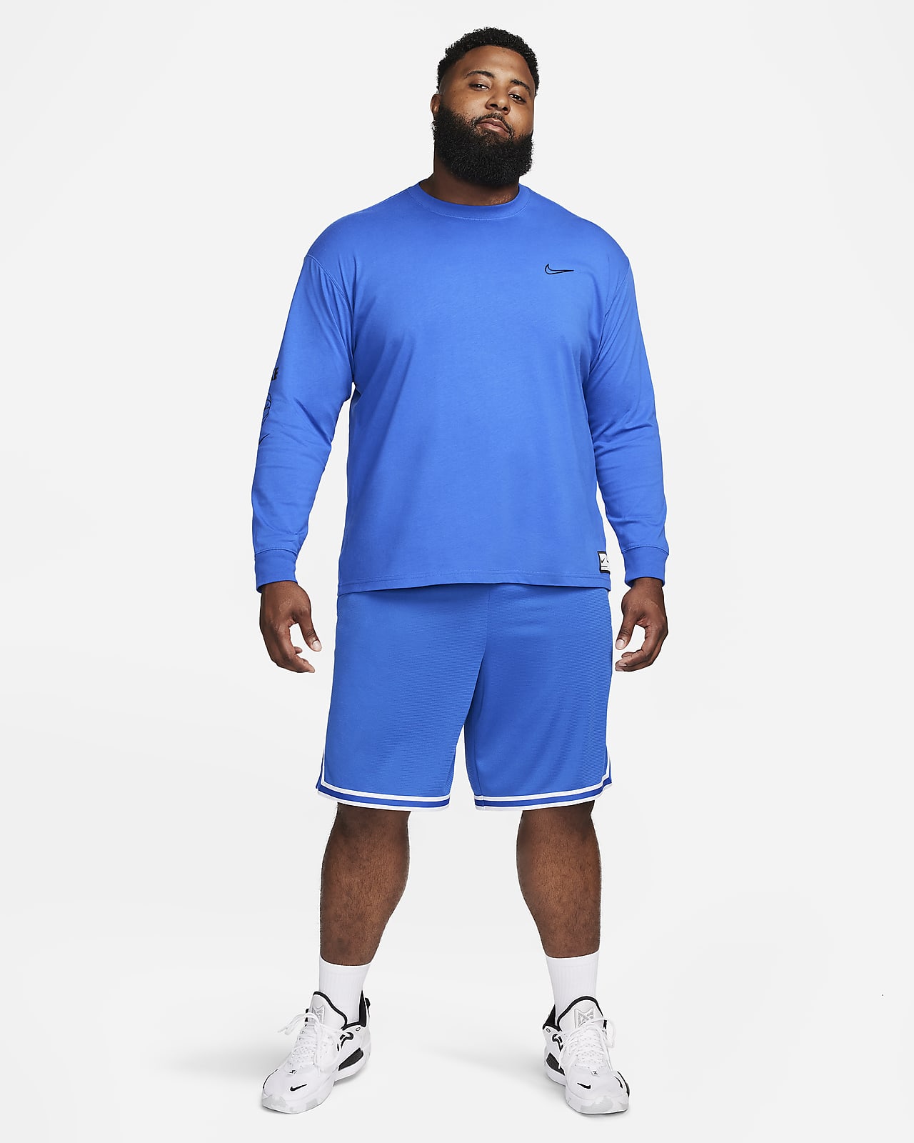 Nike blue long 2025 sleeve top